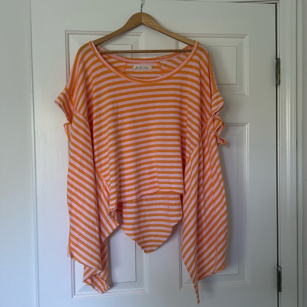We The Free Striped Angel Top Size Large